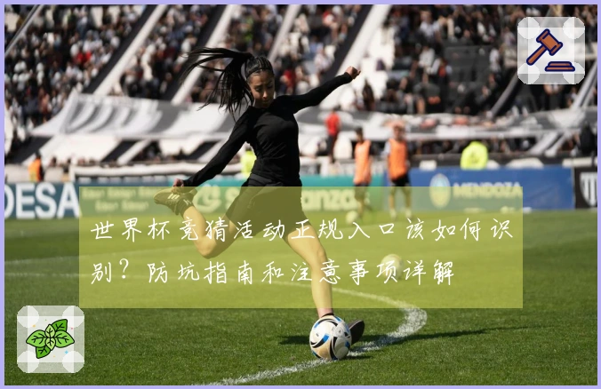 世界杯竞猜活动正规入口该如何识别？防坑指南和注意事项详解